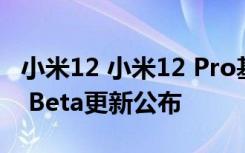 小米12 小米12 Pro基于Android 13的MIUI Beta更新公布